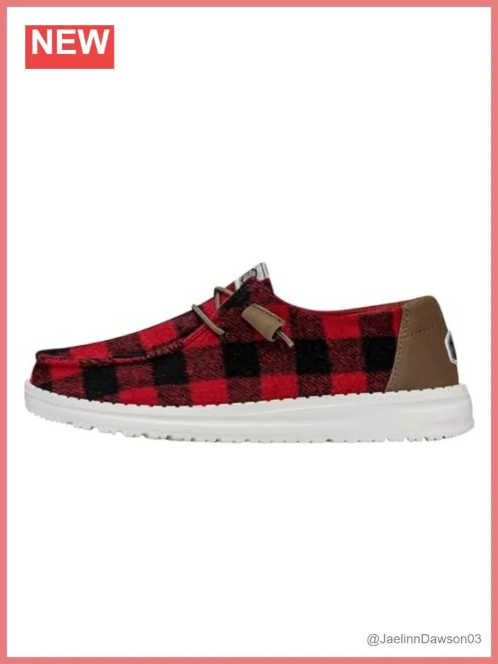 Plaid Textile Slip On Loafer Lightweight Comfortable Women's Shoe